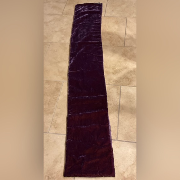 Fiona Pitkin Hand Painted Velvet & Silk Scarf 75” - Picture 7 of 7